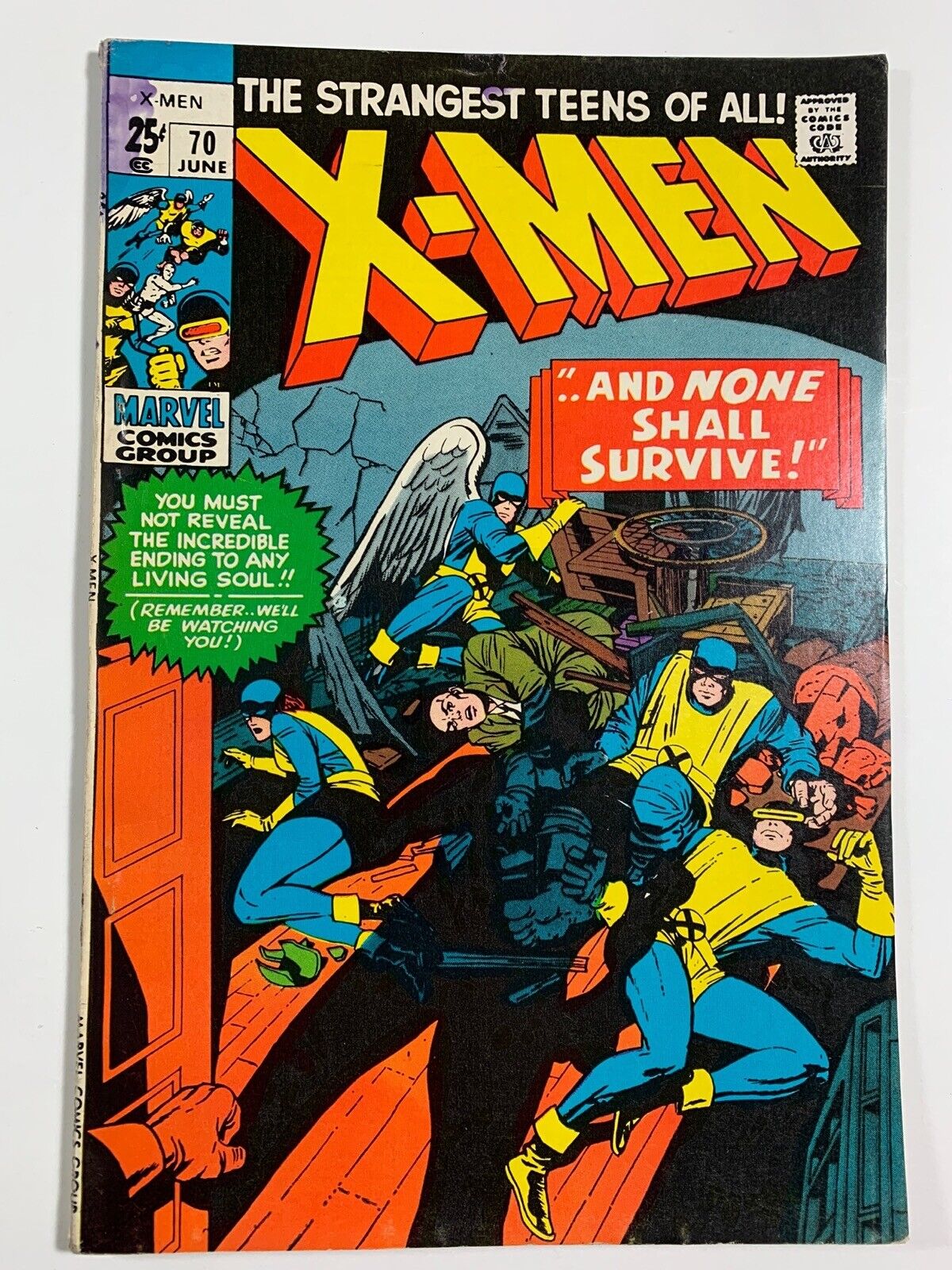 X-MEN #70 : …And None Shall Survive 1971 Stan Lee / Jack Kirby Marvel Comics