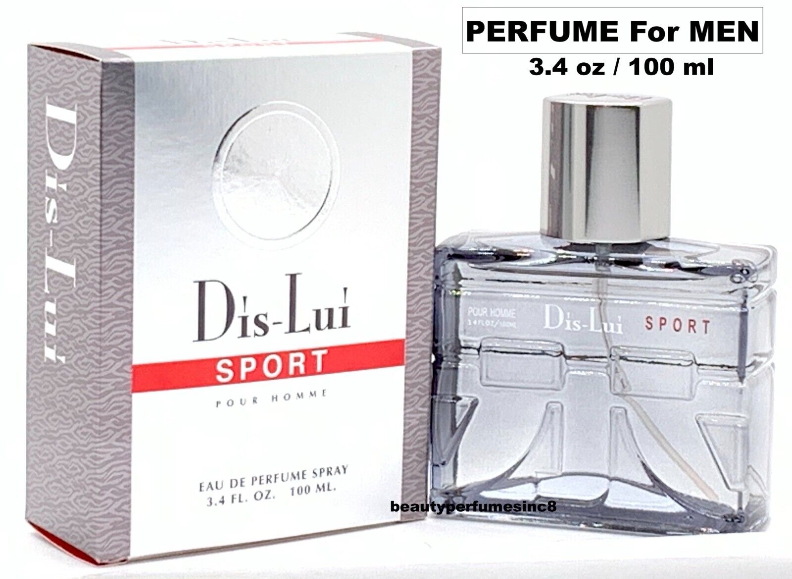 Dis Lui Sport Perfume 3.4oz/100ml Eau De Perfume Spray, For Men New In Box