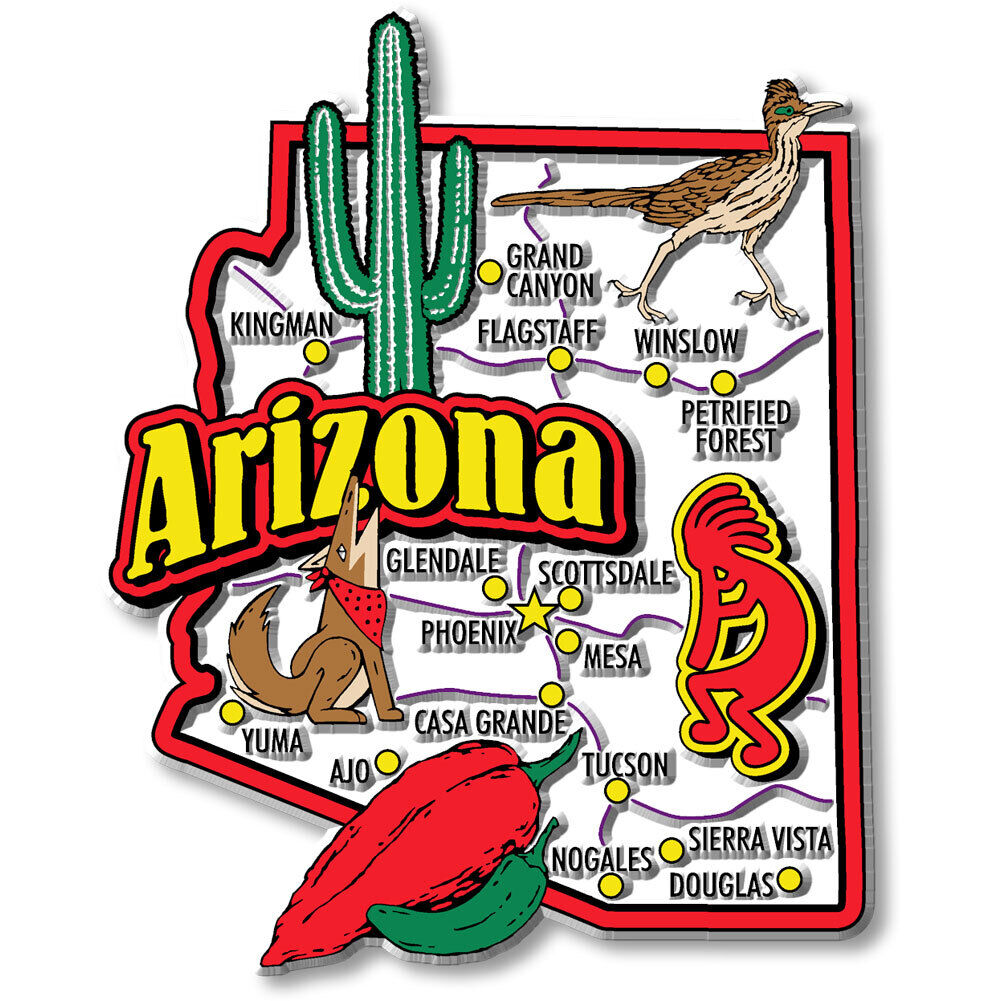 Arizona Jumbo State Magnet by Classic Magnets