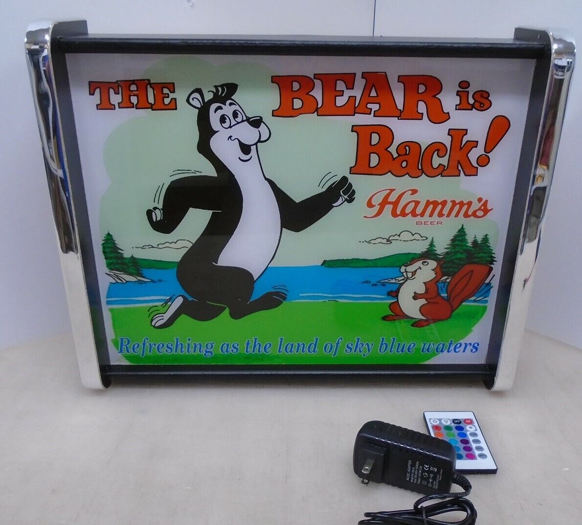 Hamms The Bear is Back Scene LED Display light sign box
