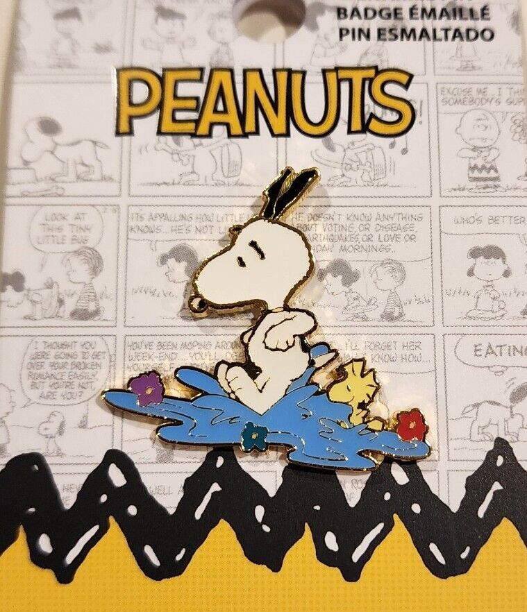 Loungefly Peanuts Snoopy and Woodstock Rain Puddle Playing Enamel Pin NEW