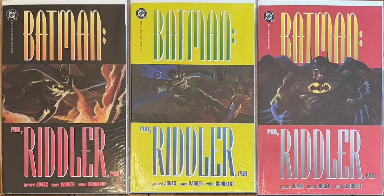 BATMAN, RUN, RIDDLER, RUN, DC, 1992, Lot #1-3 PRESTIGE, 1 ea. 3 Total, VERY GOOD