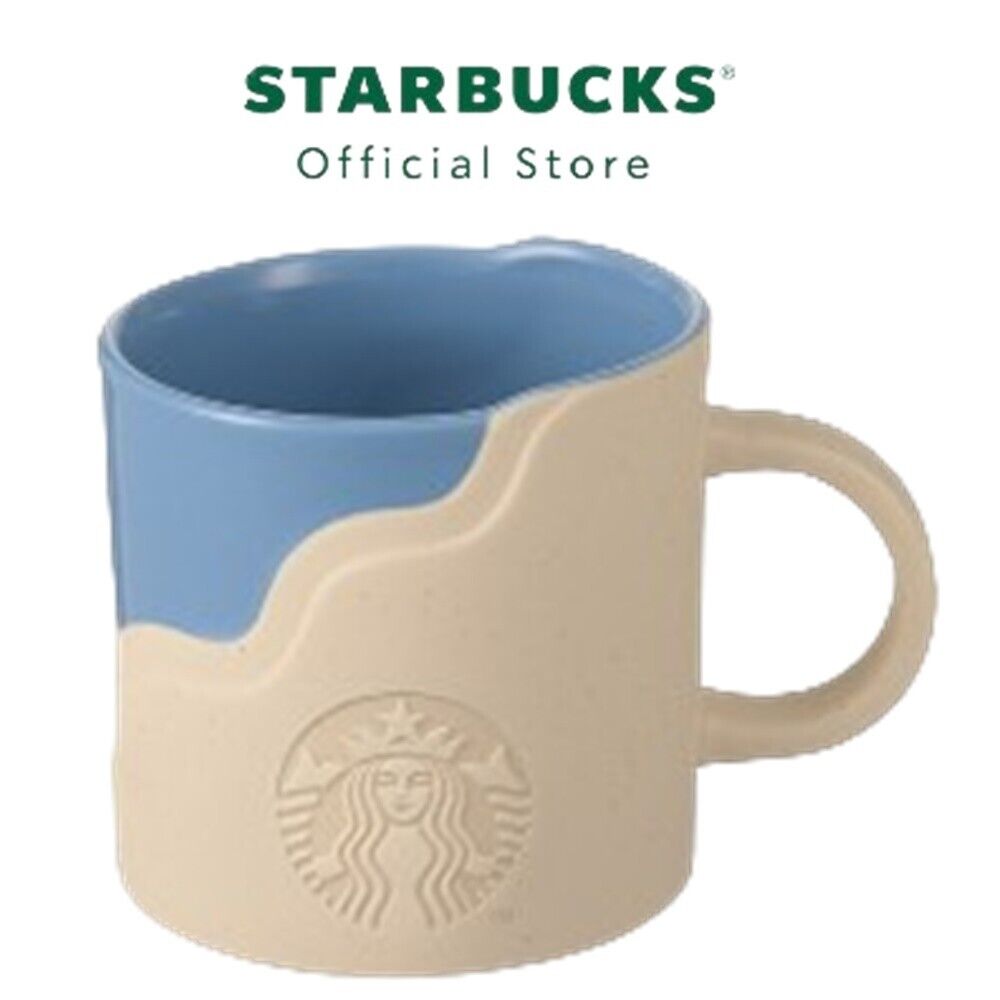Starbucks Mug Gift 2024 Ceramic Limited Cute Natural Summer Beach & Sea 14 oz .