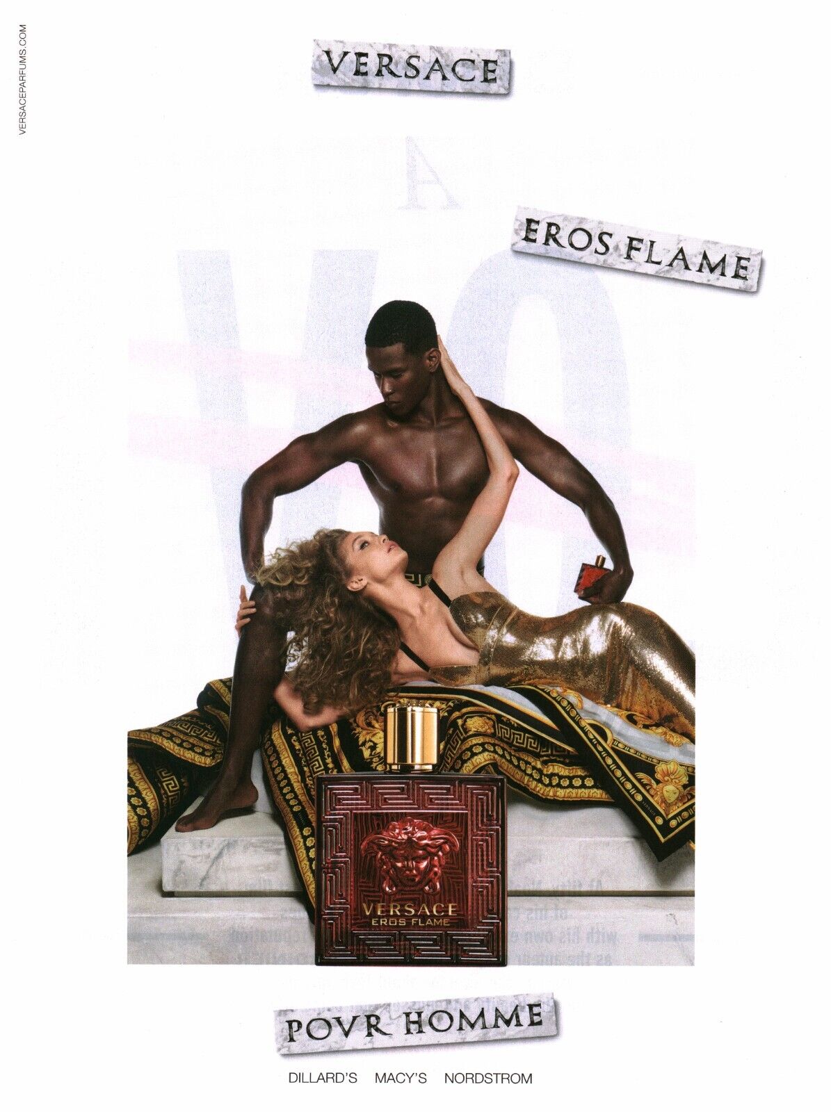 2019  PRINT AD - VERSACE  AD..  VERSACE EROS FLAME POVR HOMME AD....AD ONLY...