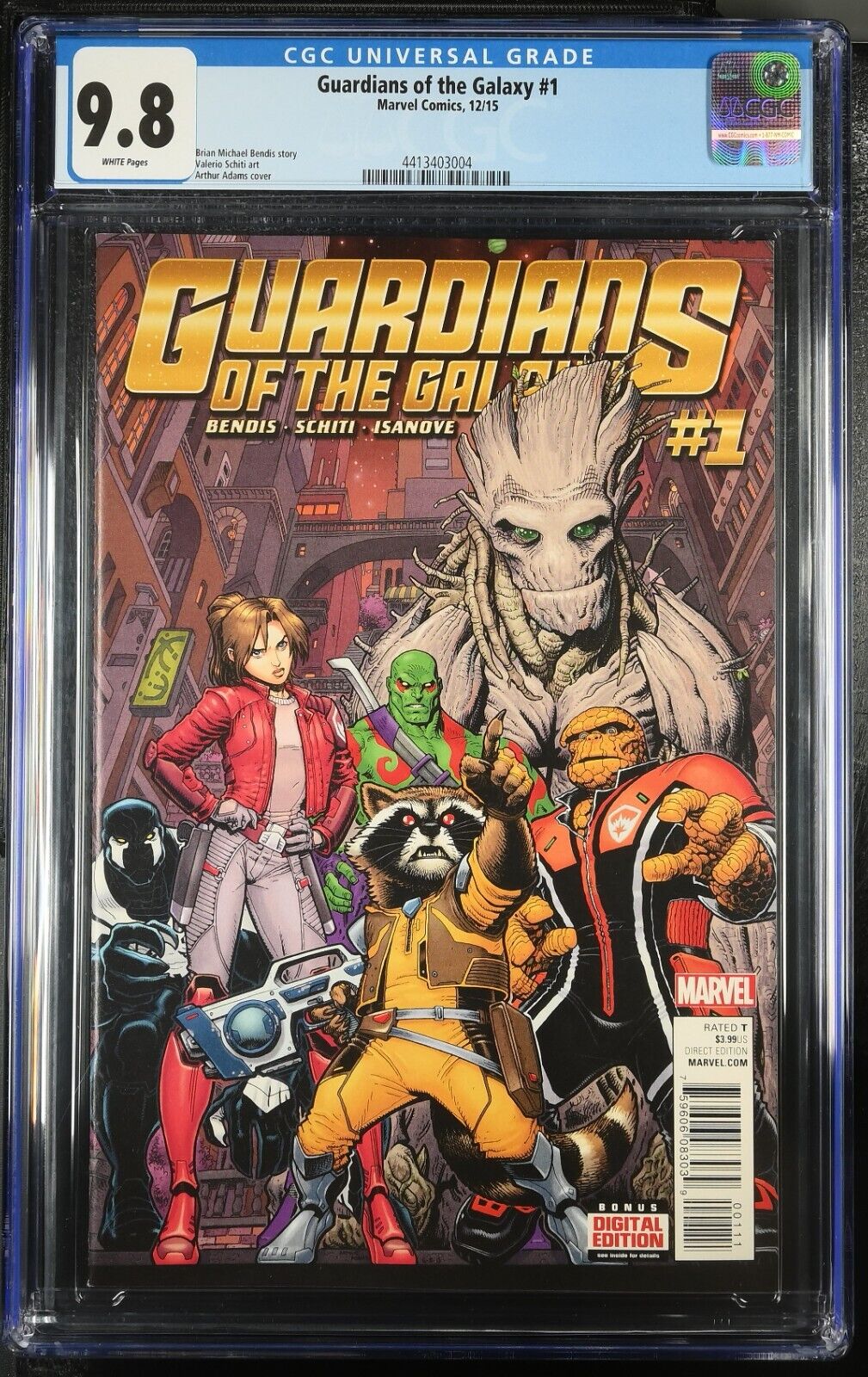 GUARDIANS OF THE GALAXY #1 CGC 9.8 Marvel Comics 2015 Arthur Adams cover