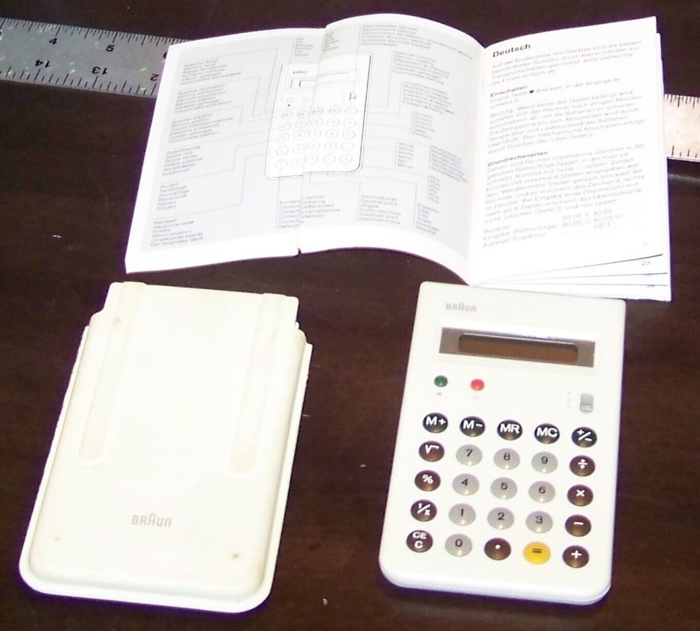 Braun ET 55 Calculator White vintage 1980s Industrial Design Dieter Rams FINE Cn