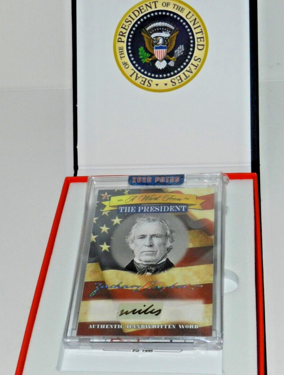 ZACHARY TAYLOR SIGNED CARD BY THE PRESIDENT ARCHIVE PSA BECKETT WORD CARD