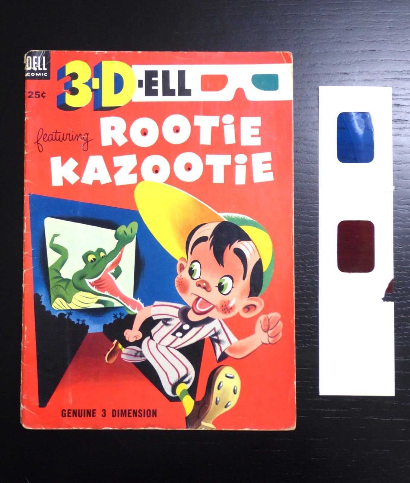 Rootie Kazootie 3-D-ell Comic #1, 1953, G, Includes 3-D Glasses, Baseball Cover
