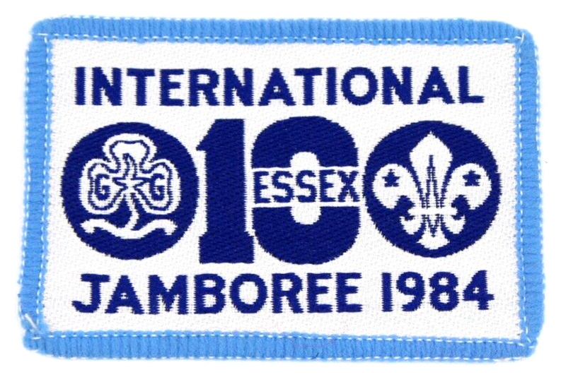 1984 International Jamboree Patch Essex Boy Scouts World Scouting UK Blue Border