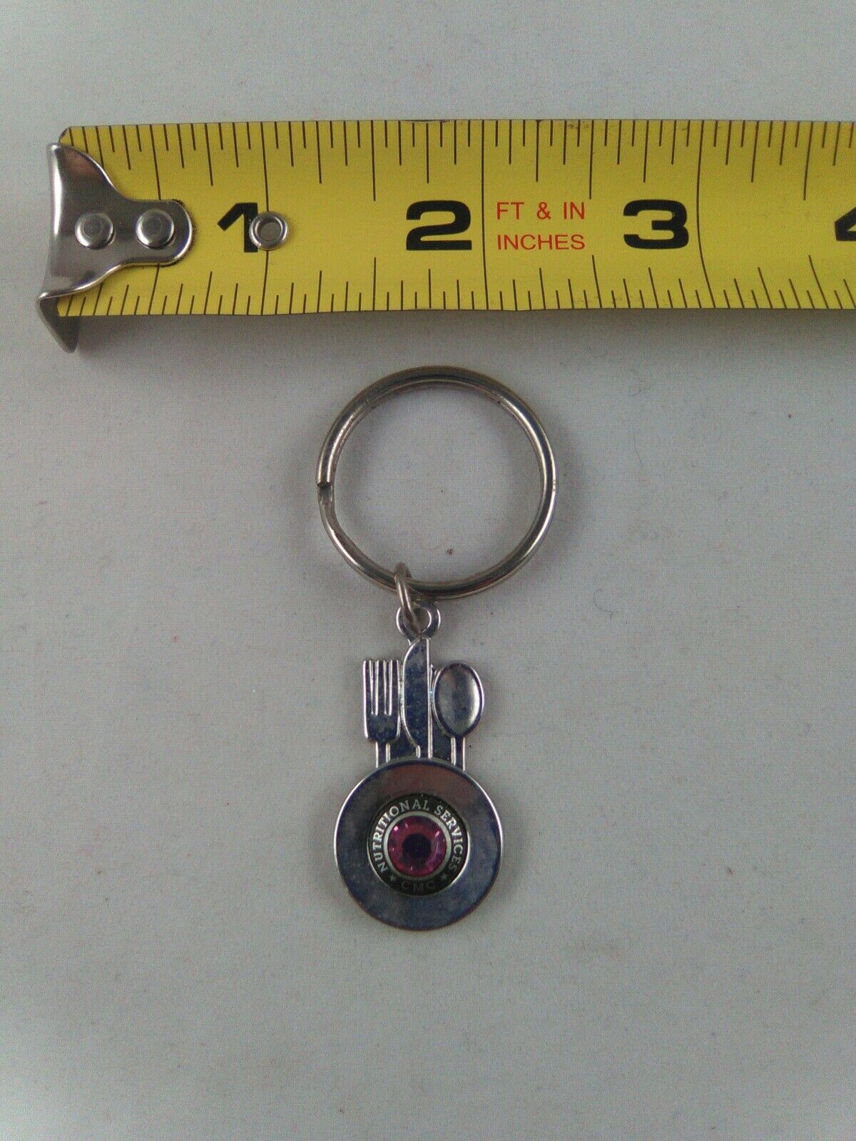 vintage Nutritional Service keychain fob ring key chain food diet