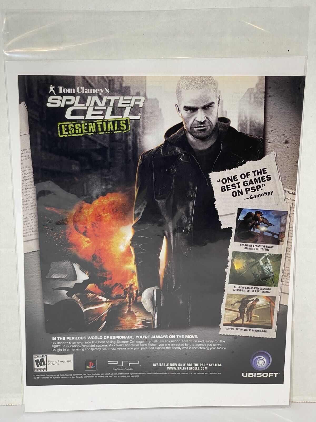 Tom Clancy's Splinter Cell: Essentials PSP 2006 Magazine Print Ad B