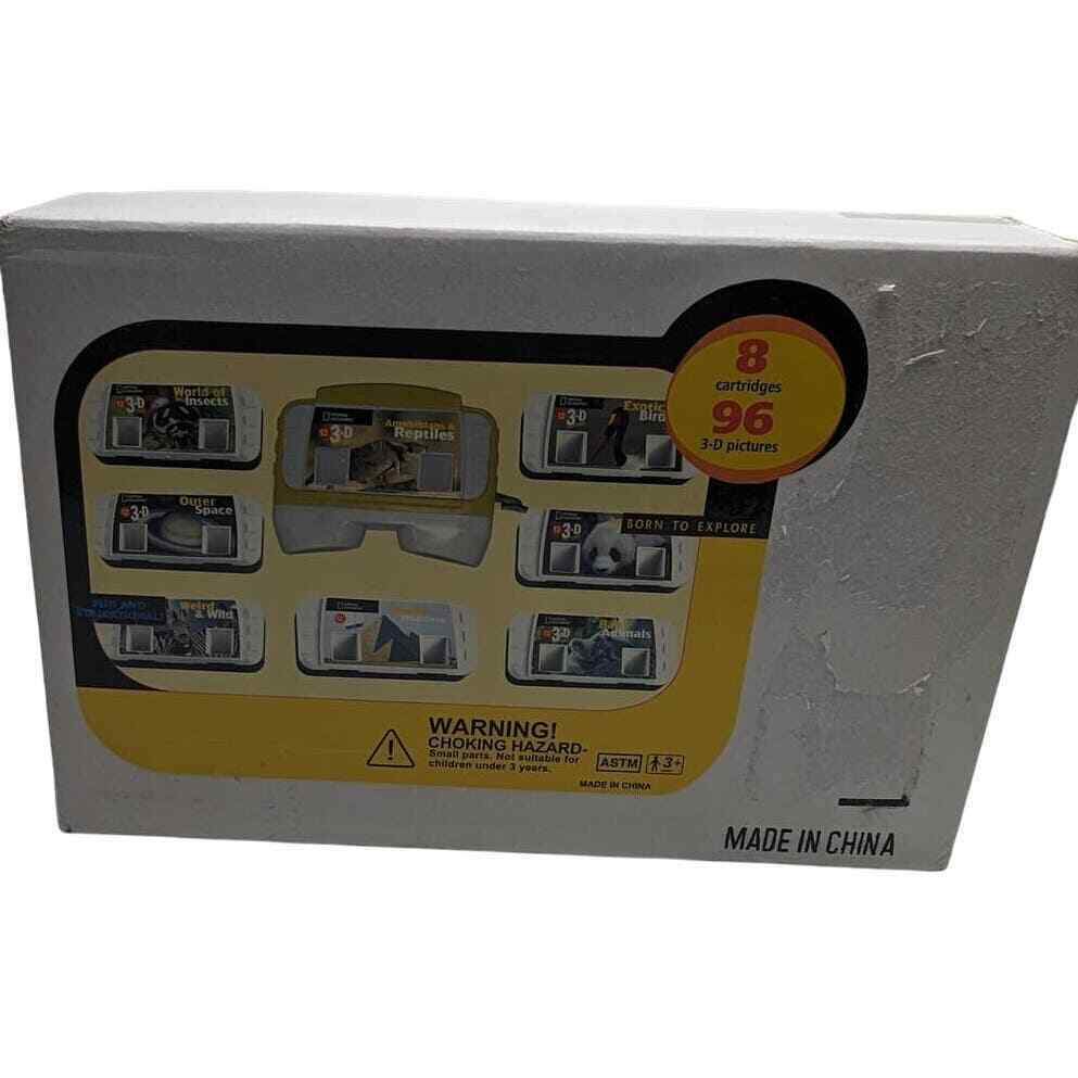Rare National Geographic 3-D Viewer Super Set 8 Cartridges & 96 Pictures 2006