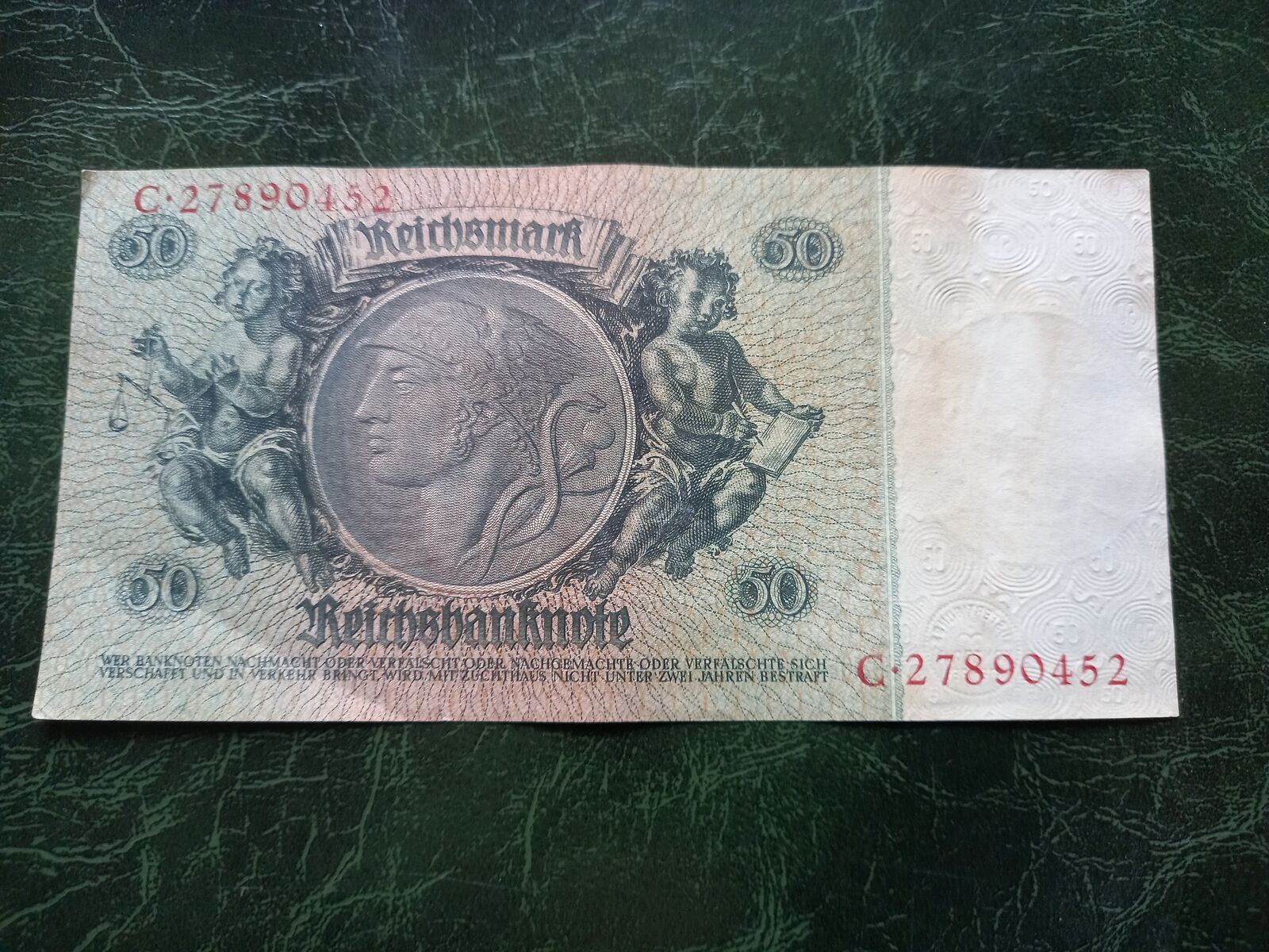 GERMANY 50 Mark Reichsbanknote 1933 Banknote