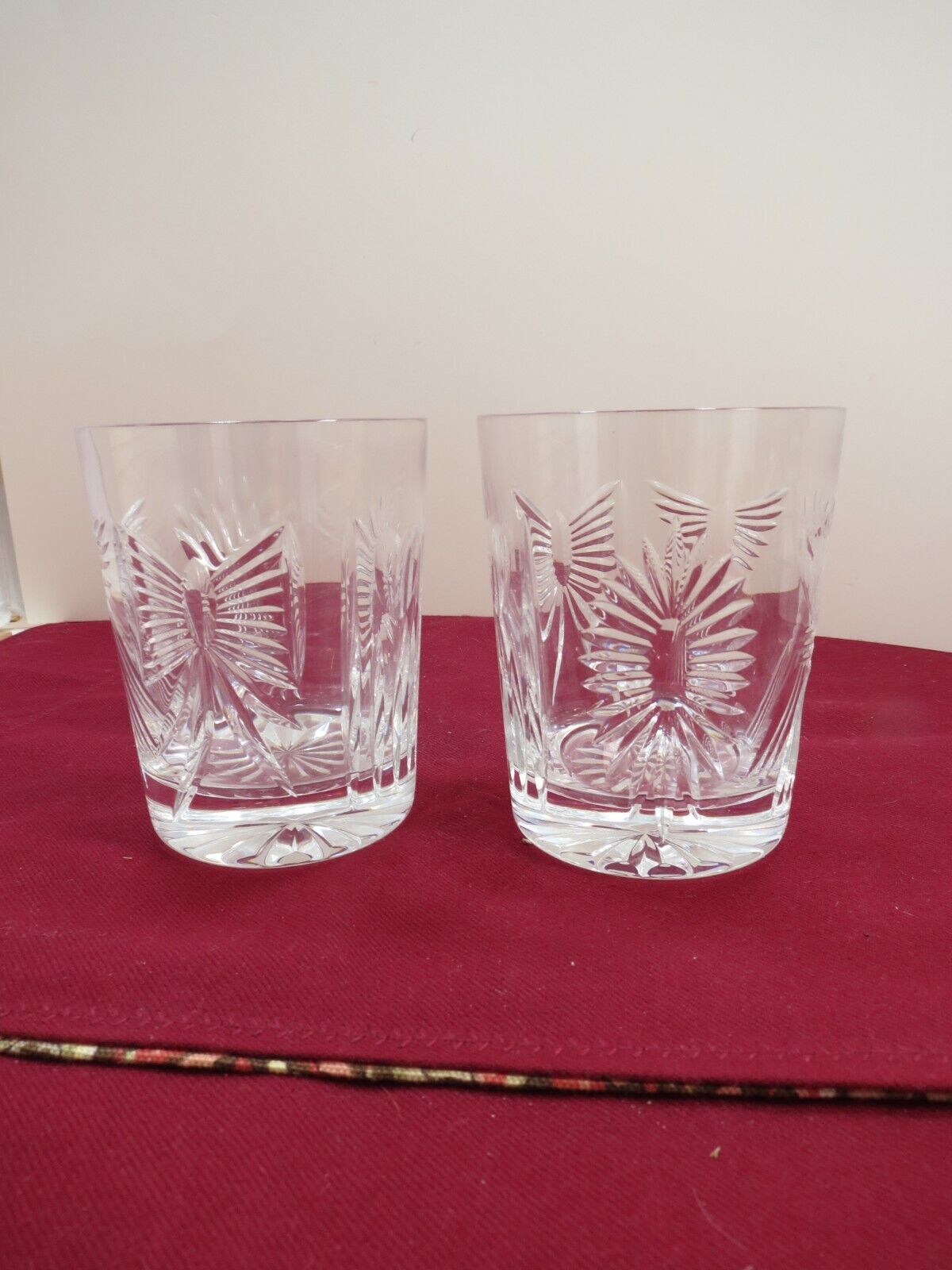 Waterford Crystal Millennium Series Double Old Fashioned Whisky Glass 2 MATCHING