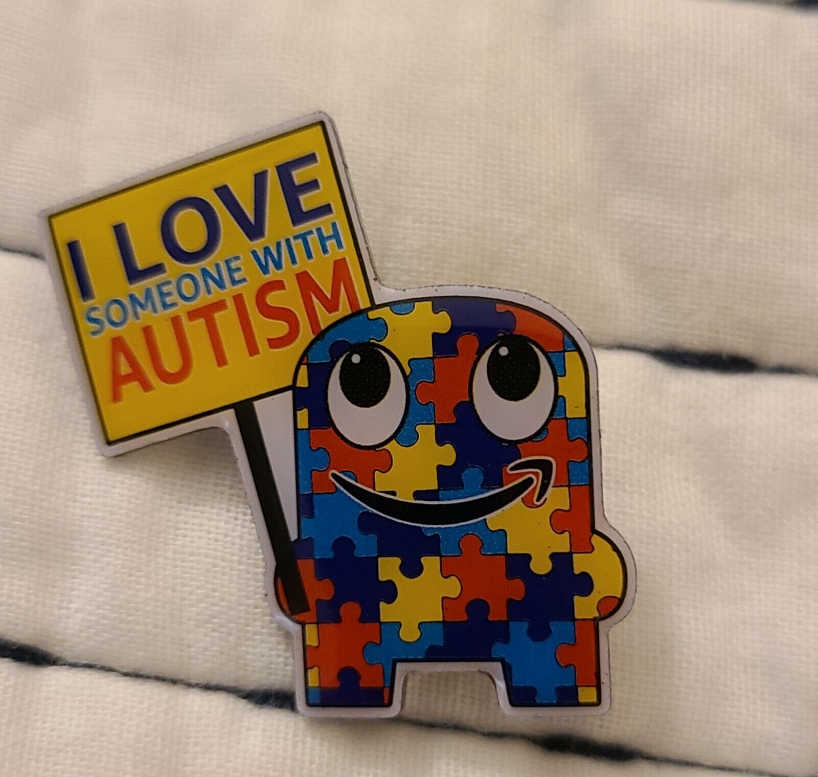 Amazon I Love Someone with Autism Awareness Peccy Pin New