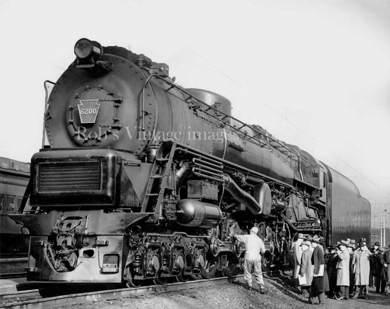  Pennsylvania Railroad T-2 photo 6-8-6 Steam Turbine Locomotive 6200 PRR train 2