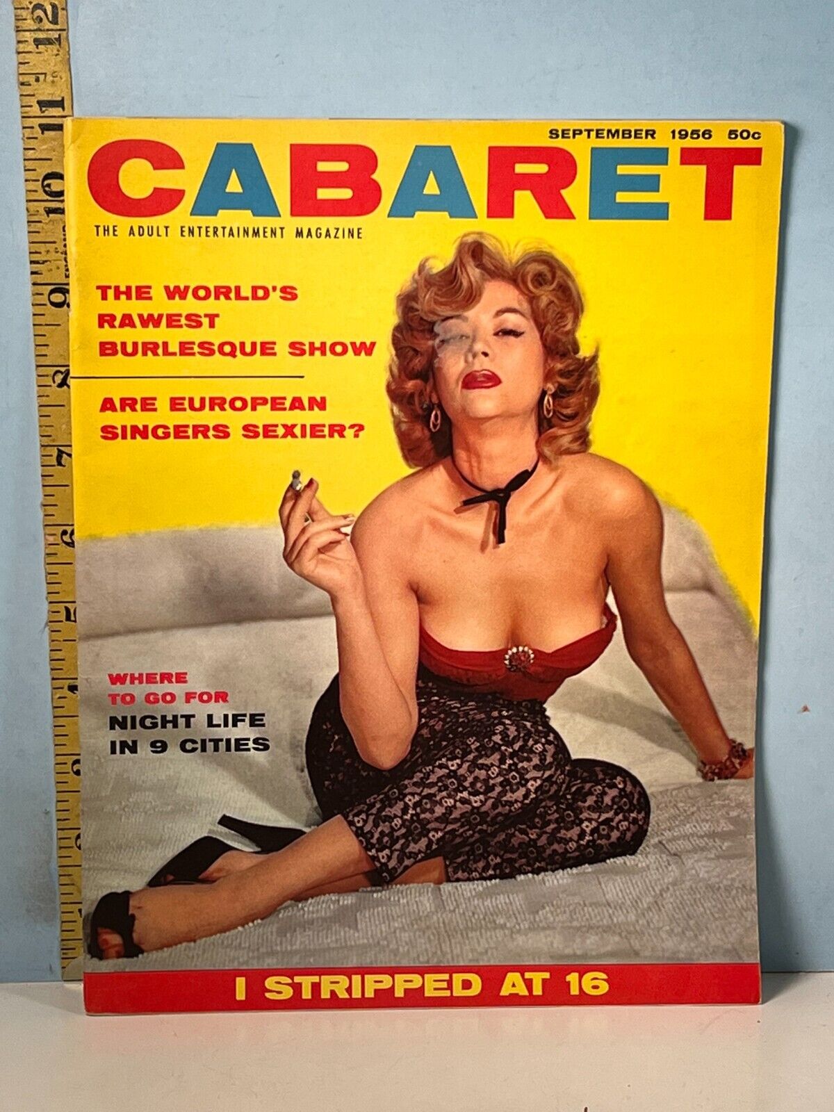 September 1956 Cabaret Pin-Up Cheesecake Risque Magazine EX