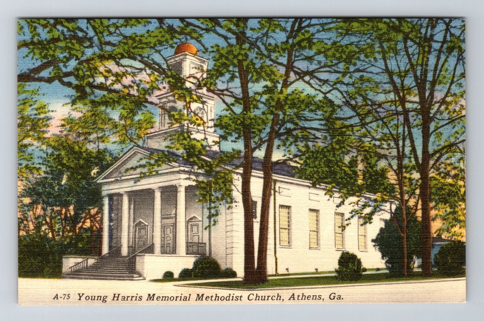 Athens GA-Georgia, Young Harris Memorial Methodist Church, Vintage Postcard