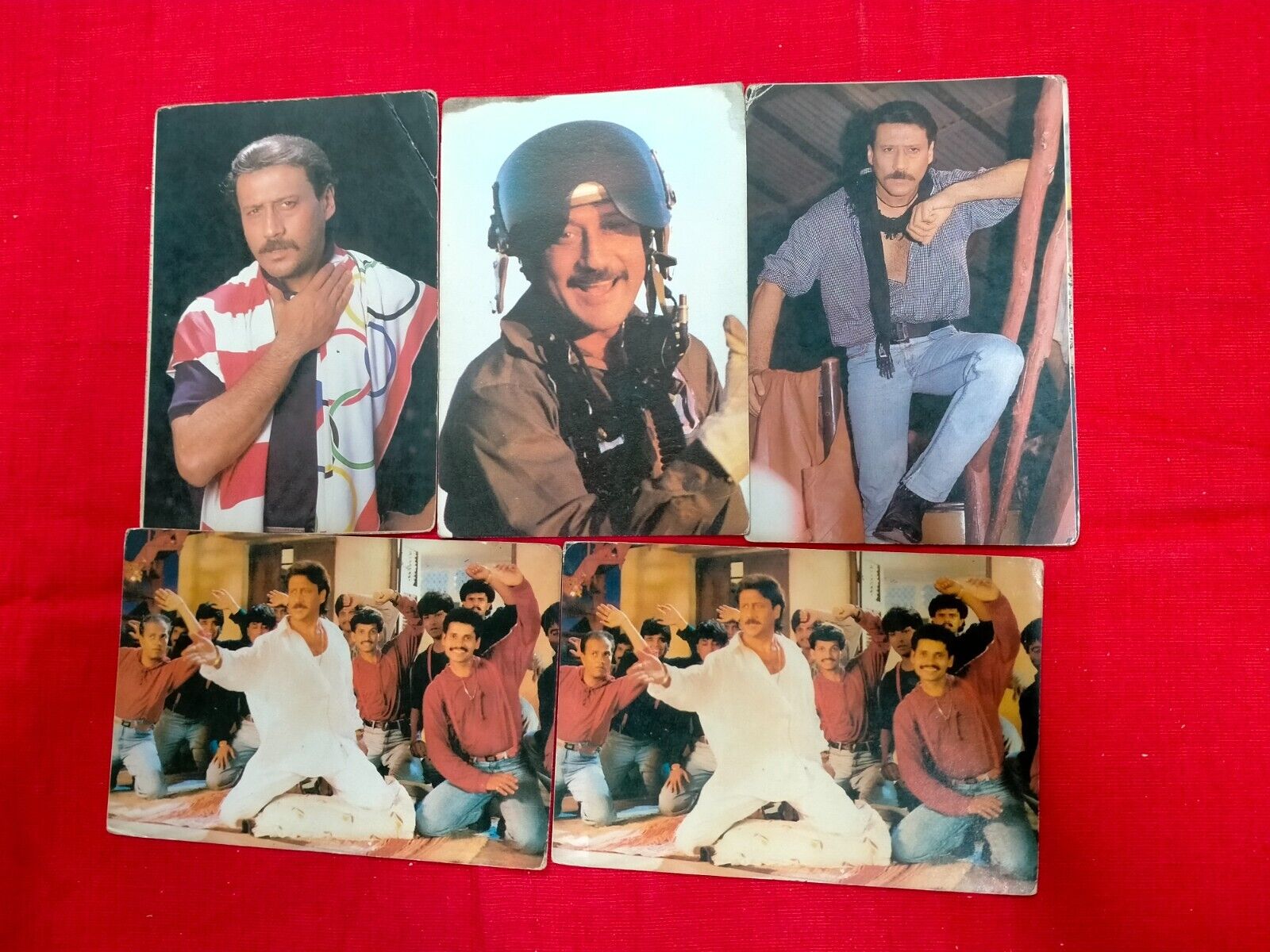 Jackie Shroff Rare Vintage Postcard Post Card India Bollywood 4pc
