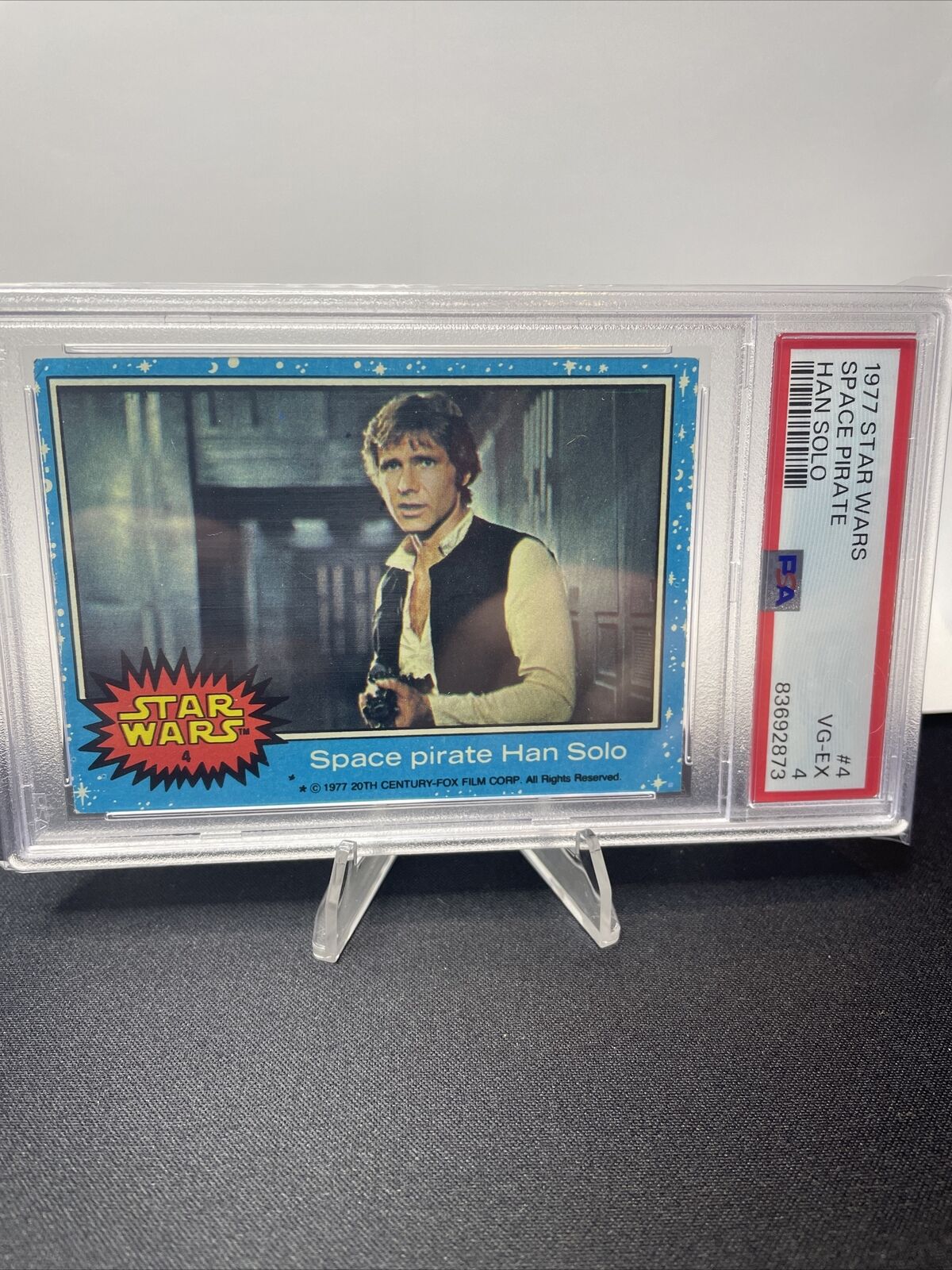 1977 Topps Star Wars Han Solo Space Pirate #4  PSA 4 VG-EX