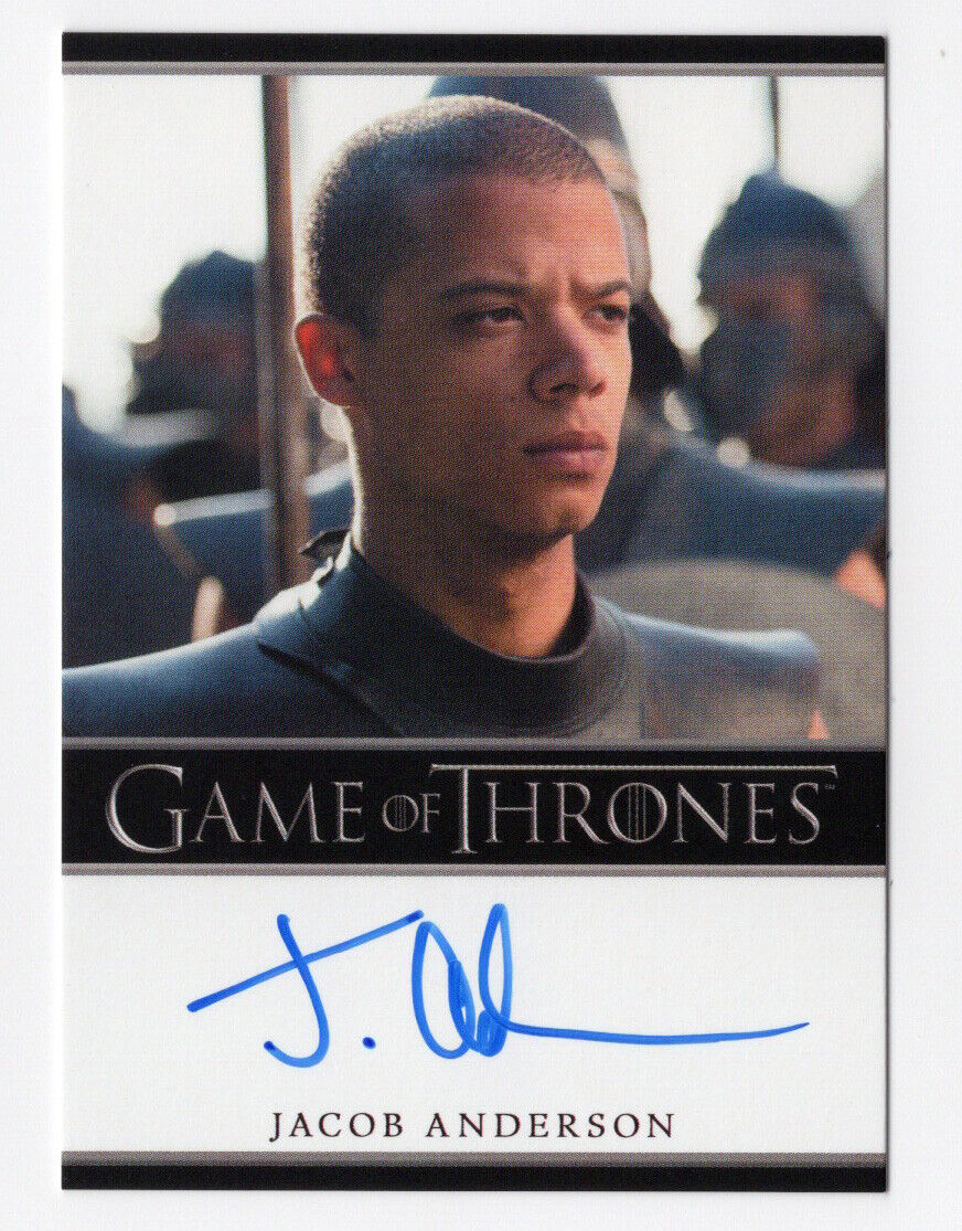 Jacob Anderson as Grey Worm GAME OF THRONES Season 6 Autograph Card Auto