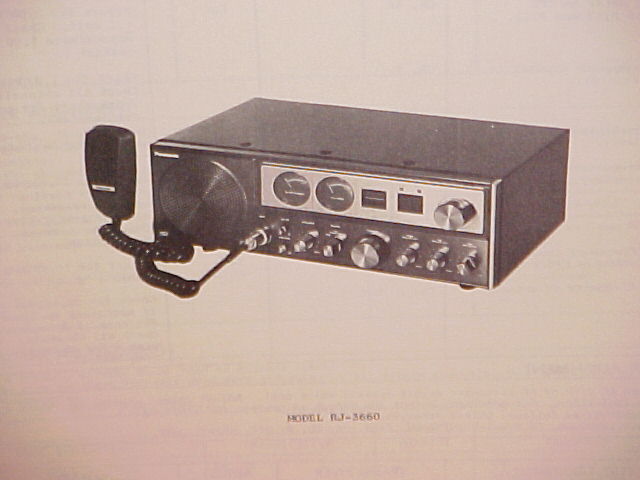1979 PANASONIC CB RADIO SERVICE SHOP MANUAL MODEL RJ-3660