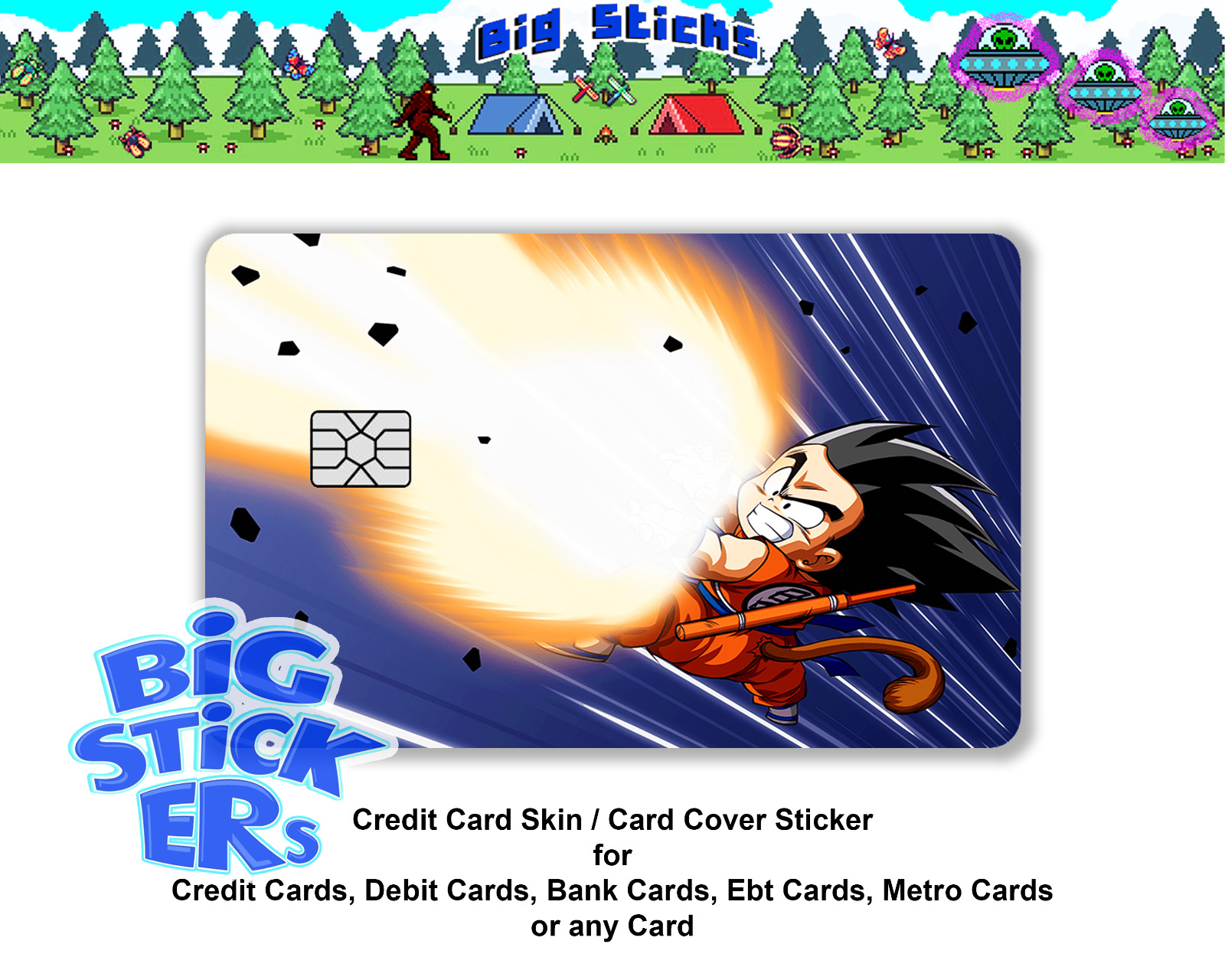 Kidd Goku Credit Card Skin Cover SMART Sticker Wrap Decal