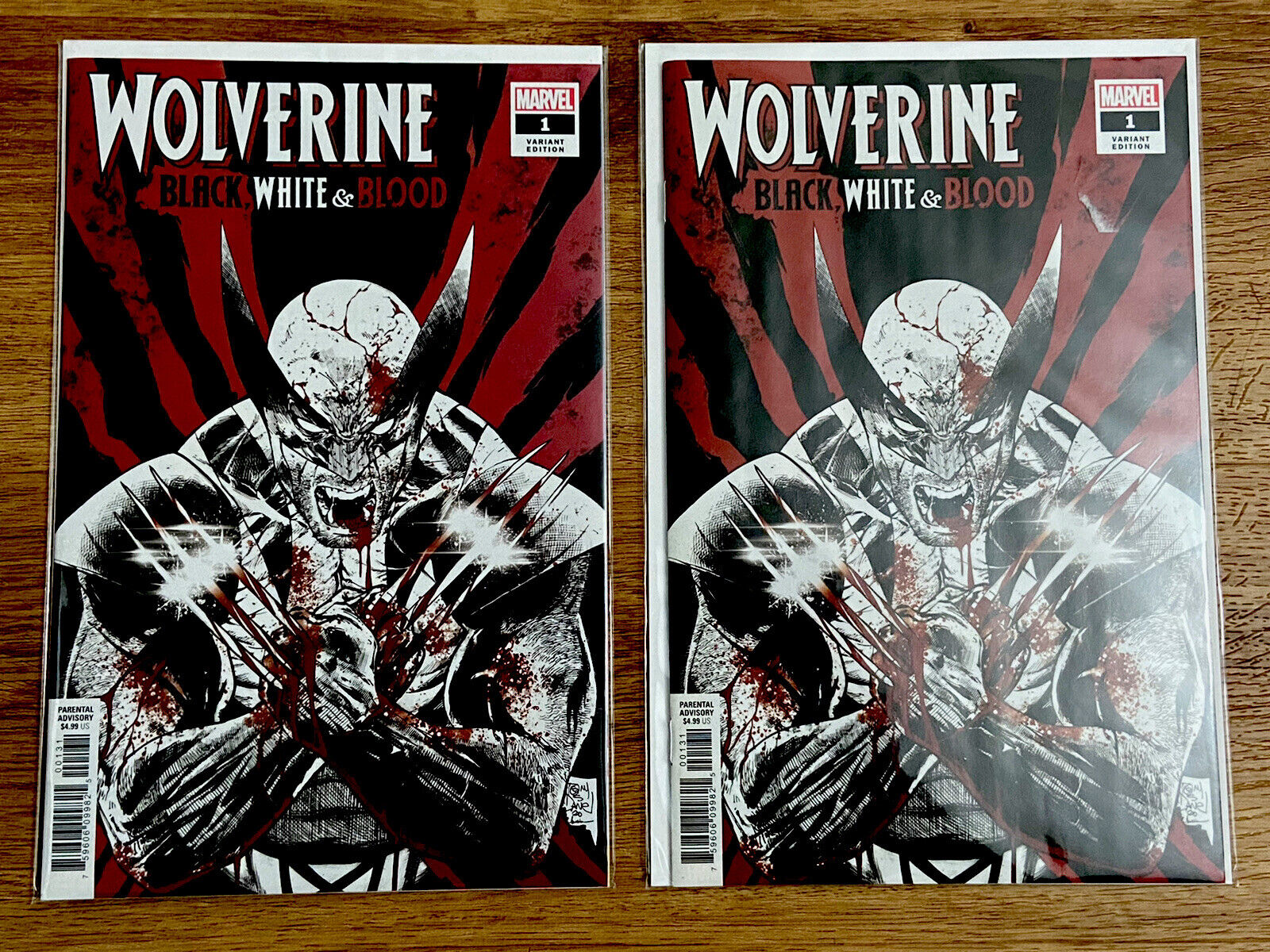 Wolverine Black White and Blood #1 (Marvel - 2020) 1:25 Daniel Error & Corrected