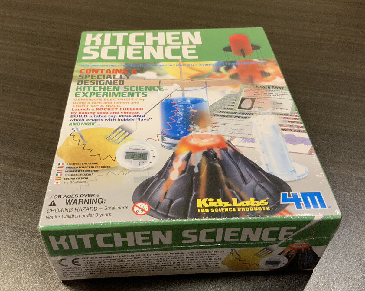 KidzLabs Kids Kitchen Science 6 Fun Science Experiments 4M Brand New In Box