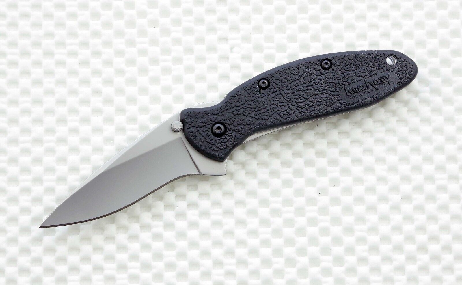 1620 Kershaw Scallion Black Pocket Knife Blem Assisred Opener USA liner lock