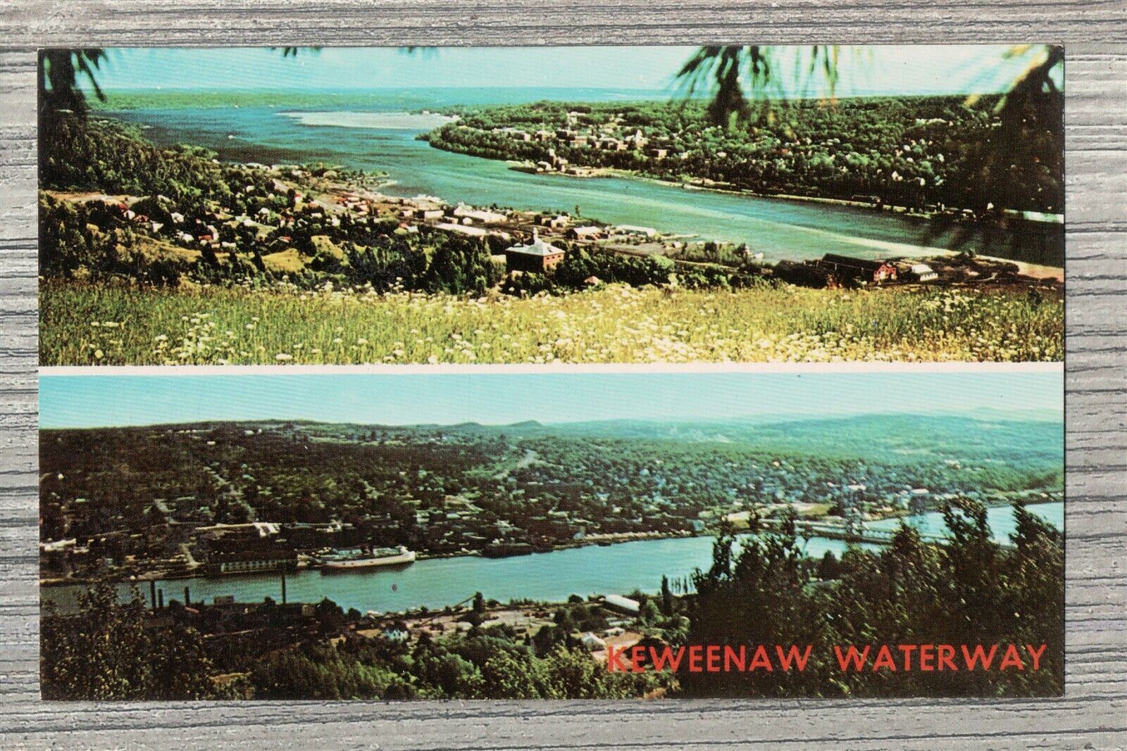 Postcard-Keweenaw Waterway Land of Hiawatha Michigan-4000
