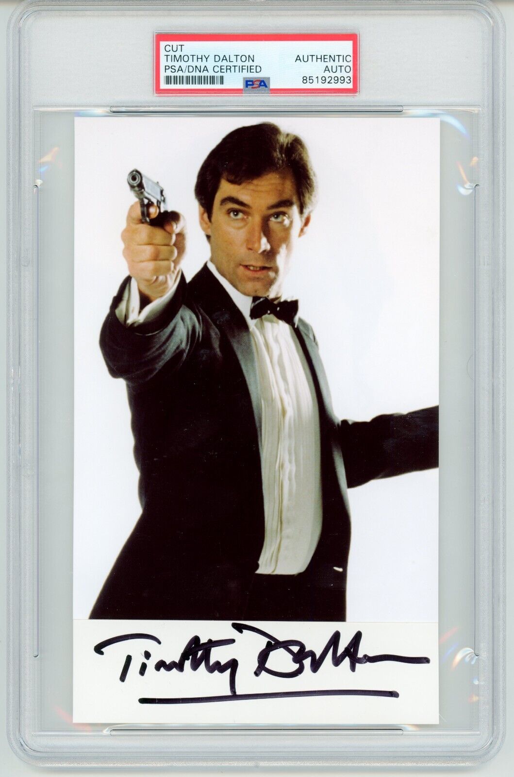 Timothy Dalton ~ Signed Autographed James Bond 007 Tim ~ PSA DNA Encased