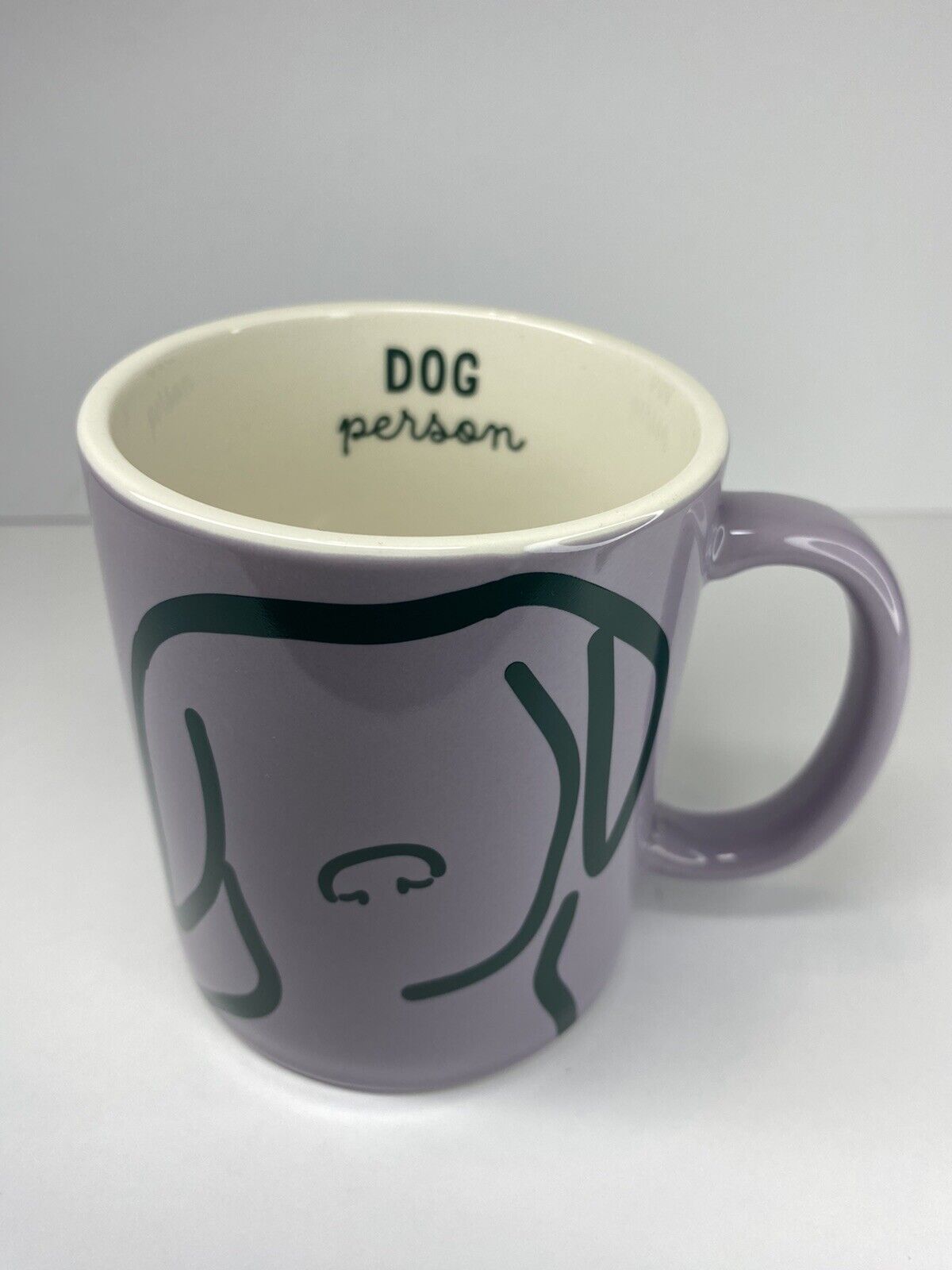 Dog Person 15oz Stoneware Mug Sketch Sihouette The Color Purple