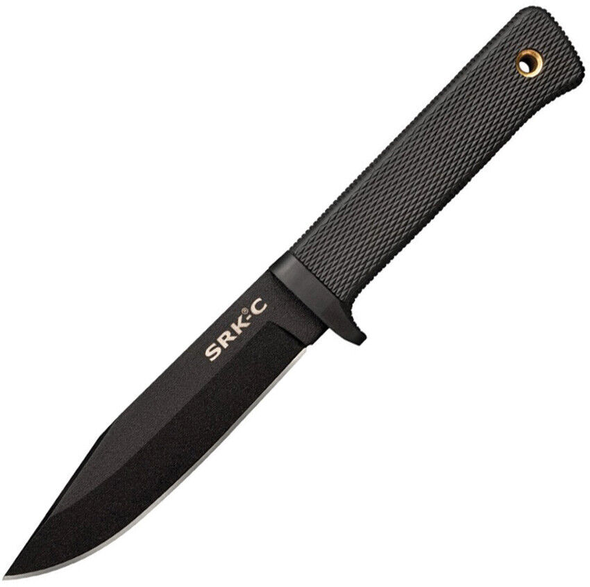 Cold Steel SRK Compact Black SK5 Carbon Steel Clip Pt Fixed Blade Knife 49LCKD