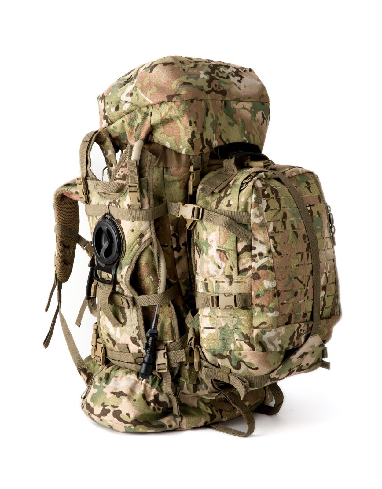 MT Military Large Rucksack with Detacheable Tactical Assault Backpack Multicam