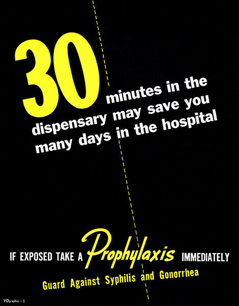 30 Minutes In The Dispensary - Prophylaxis - 1940 World War II Propaganda Magnet