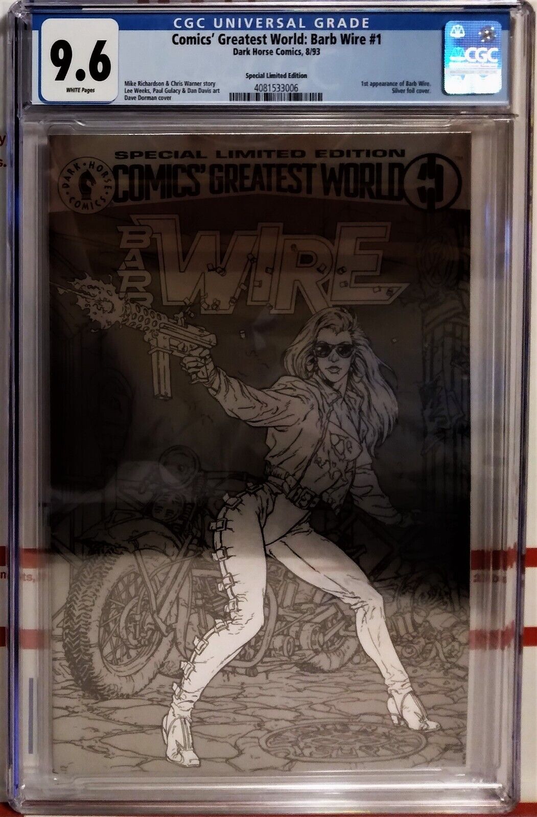 💥 CGC 9.6 NM+ COMICS GREATEST WORLD BARB WIRE #1 🔑 SPECIAL EDITION SILVER FOIL