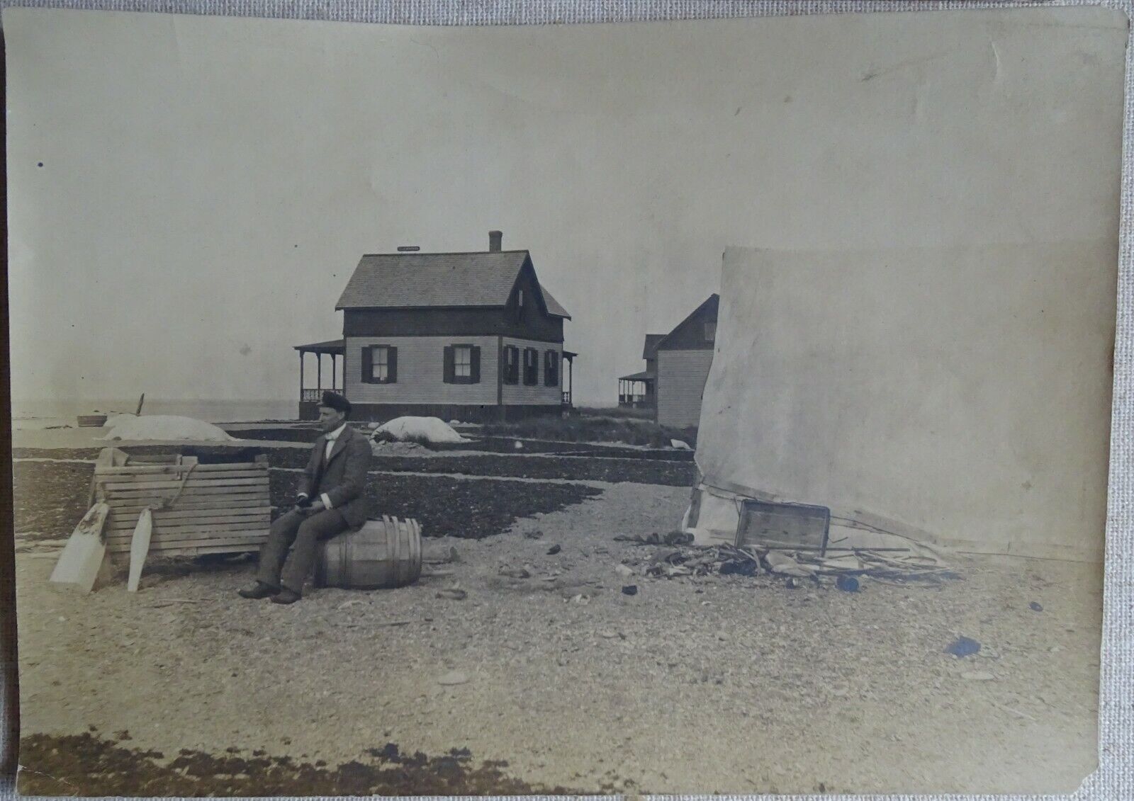 1890\'s photos - Gloucester Mass?, Blue Hill Observatory?, Fisherman? Milton?