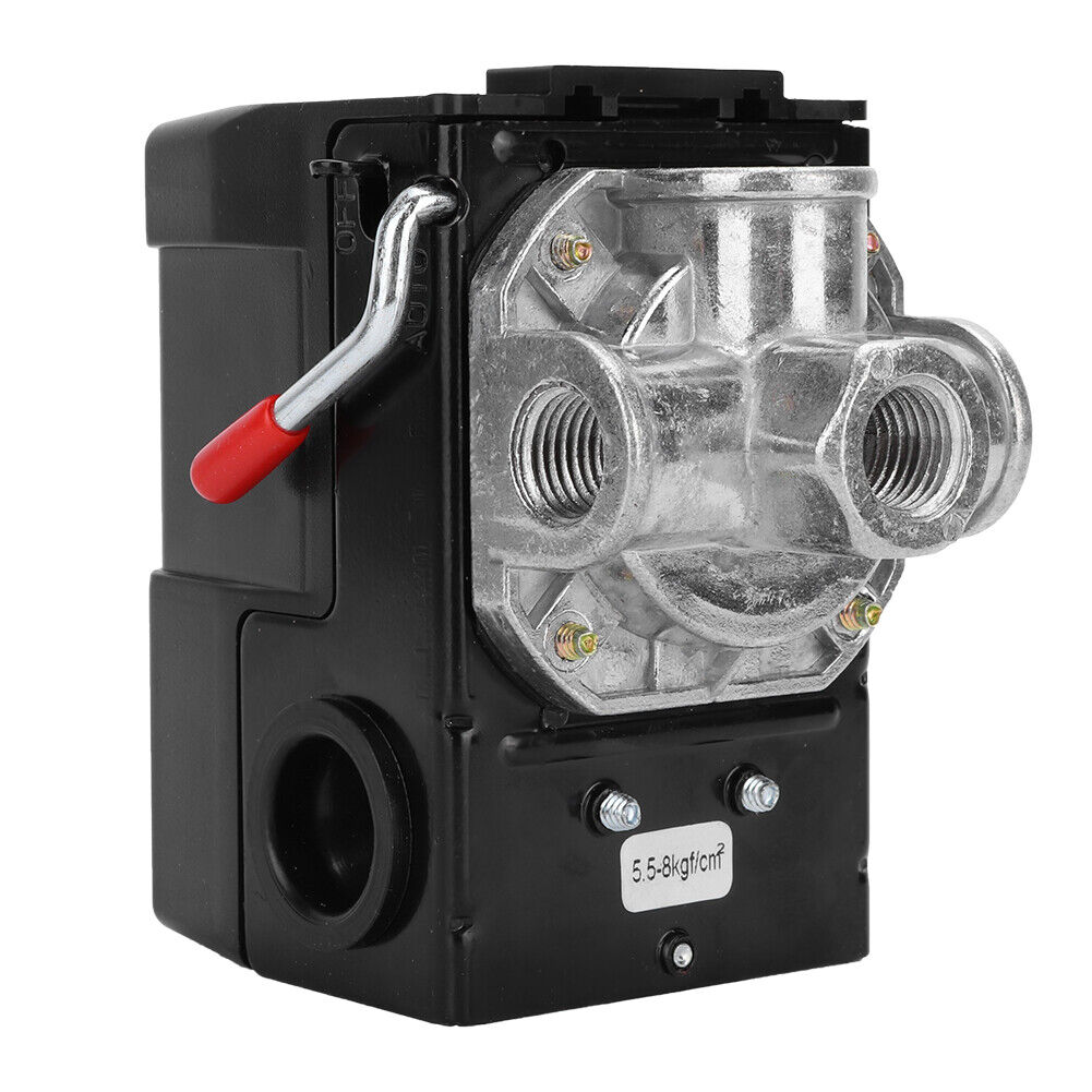 4 Holes Auto-Pressure Switch Control Valve G1/4" 75~120psi For Compressors