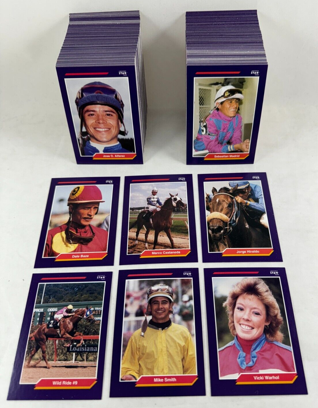 JOCKEY STAR CARDS DAILY RAING FORM (Horse Star 1992) Complete Card Set (1-300)