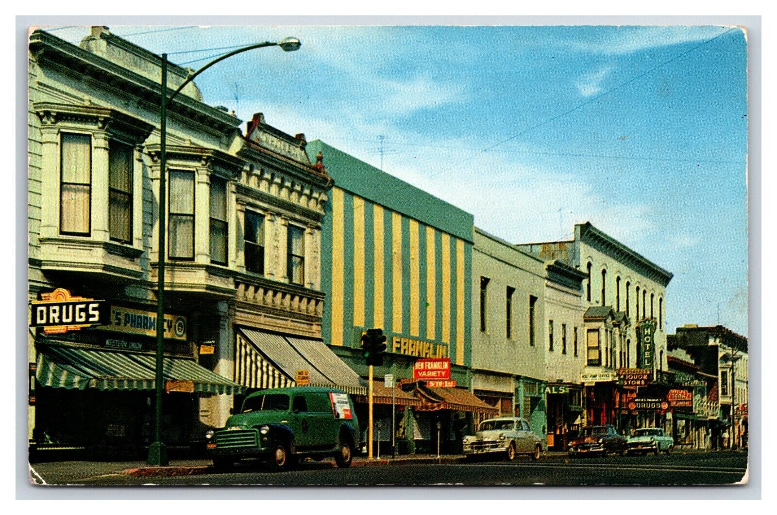 Matheson Street View Healdsburg California CA Chrome Postcard S23