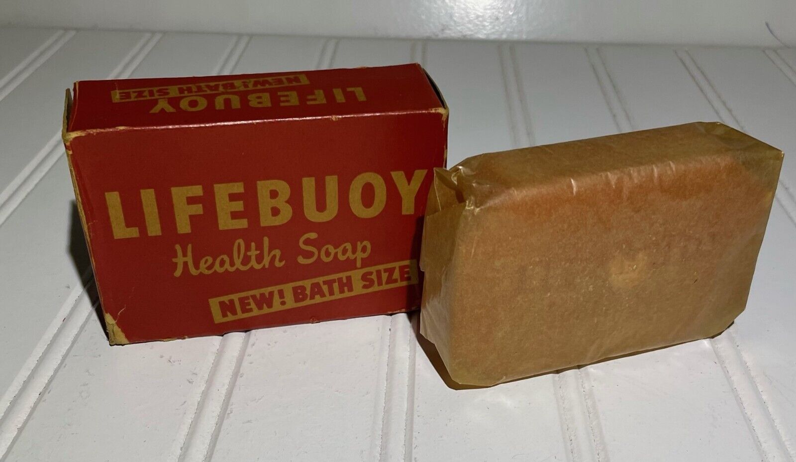 Vintage Bar Of Lifebuoy Health Soap Original Red Box With Bar