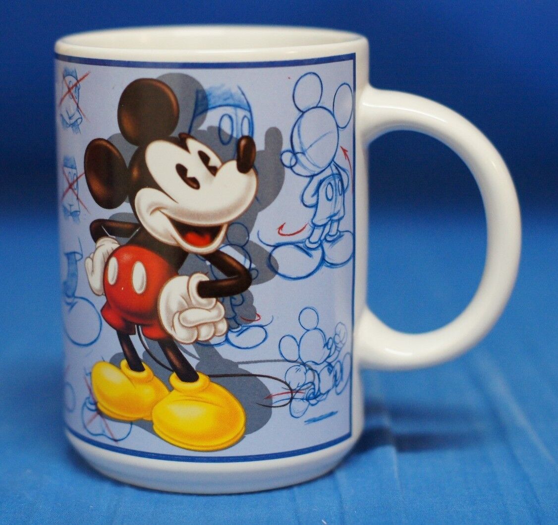 Mickey Mouse Artist Model Sheet Sketches Ceramic Mug Cup Disney Store