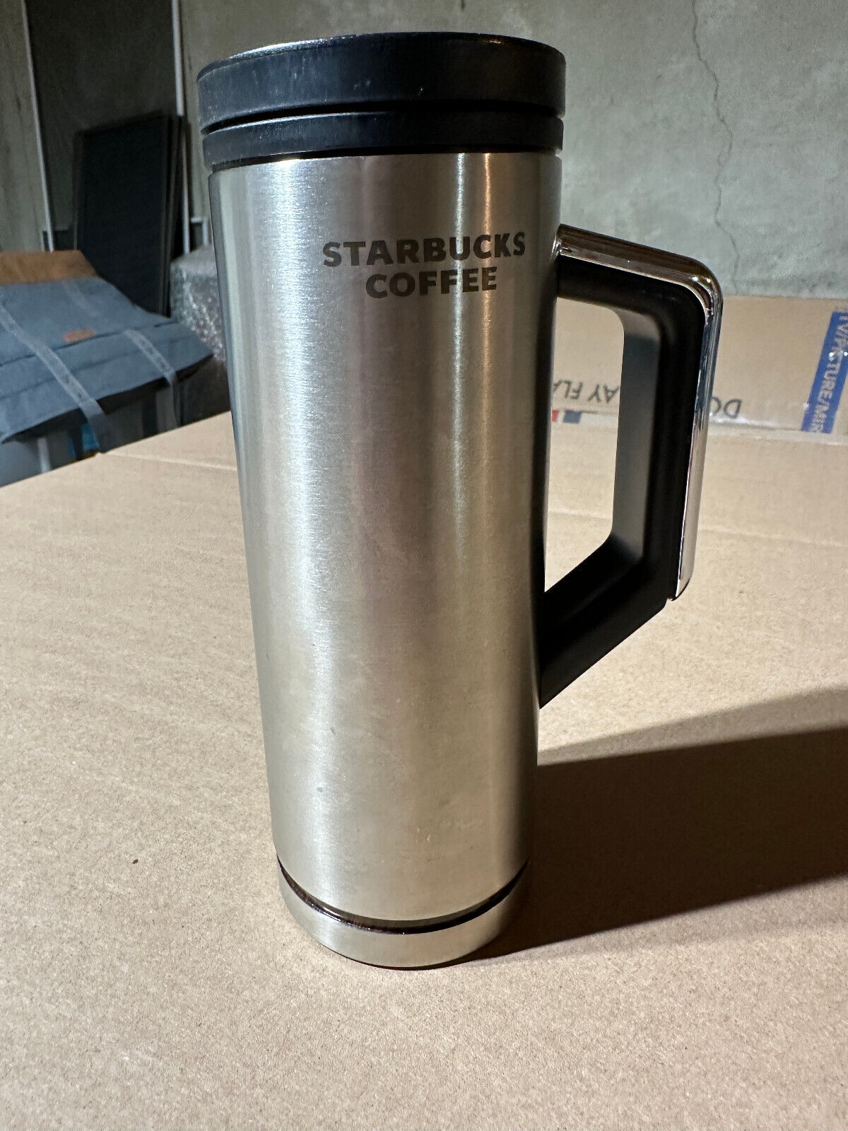 Starbucks 2009 Stainless Steel Double Wall Tumbler 16 oz. Wood Grain Accents