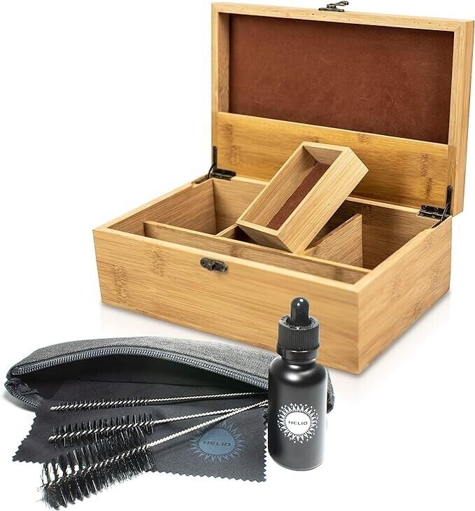 Large Premium Bamboo Wooden Stash Box for Discrete Storage of Smoking and Vaping