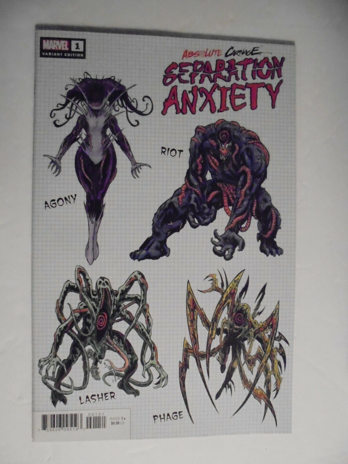 Absolute Carnage: Separation Anxiety #1E, Design Variant, 2019, Marvel Comics