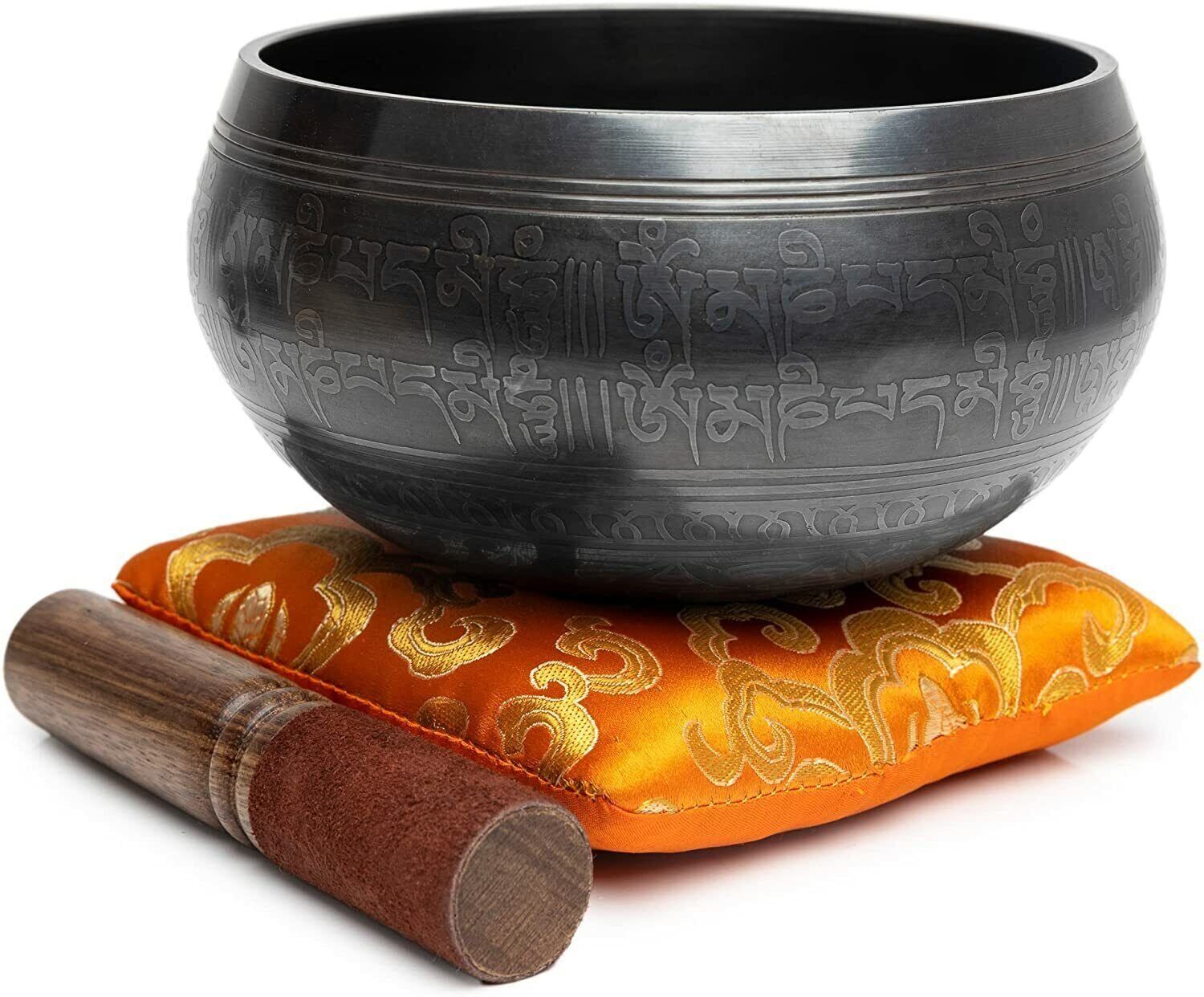 Tibetan Singing Bowl Set 4in Authentic Handcrafted Meditation Sound Chakra Yoga