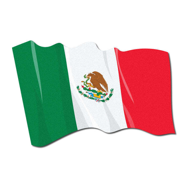3M Scotchlite Reflective Waving Mexican Flag Decal