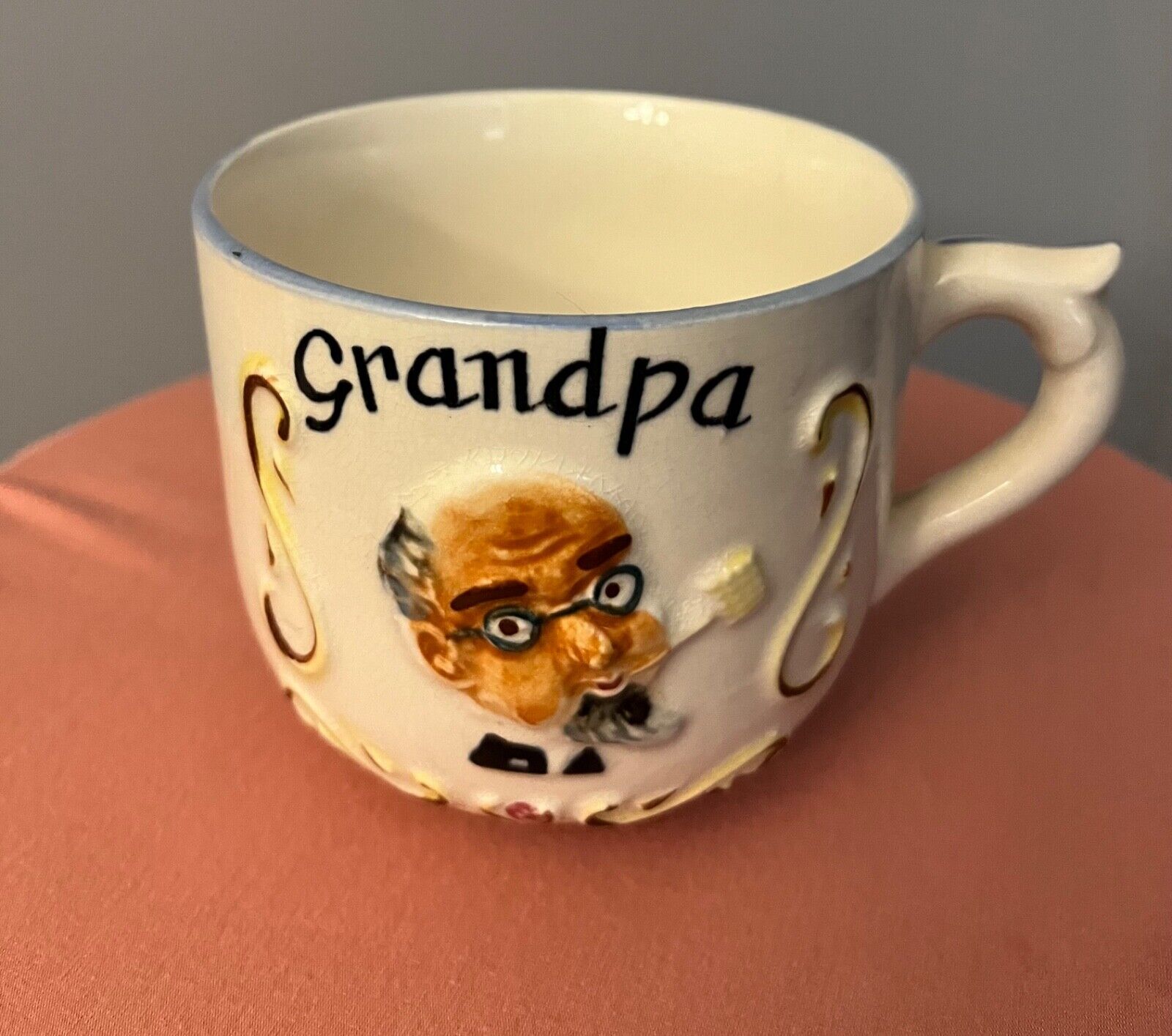 Vintage Lefton Hand Painted Grandpa mug