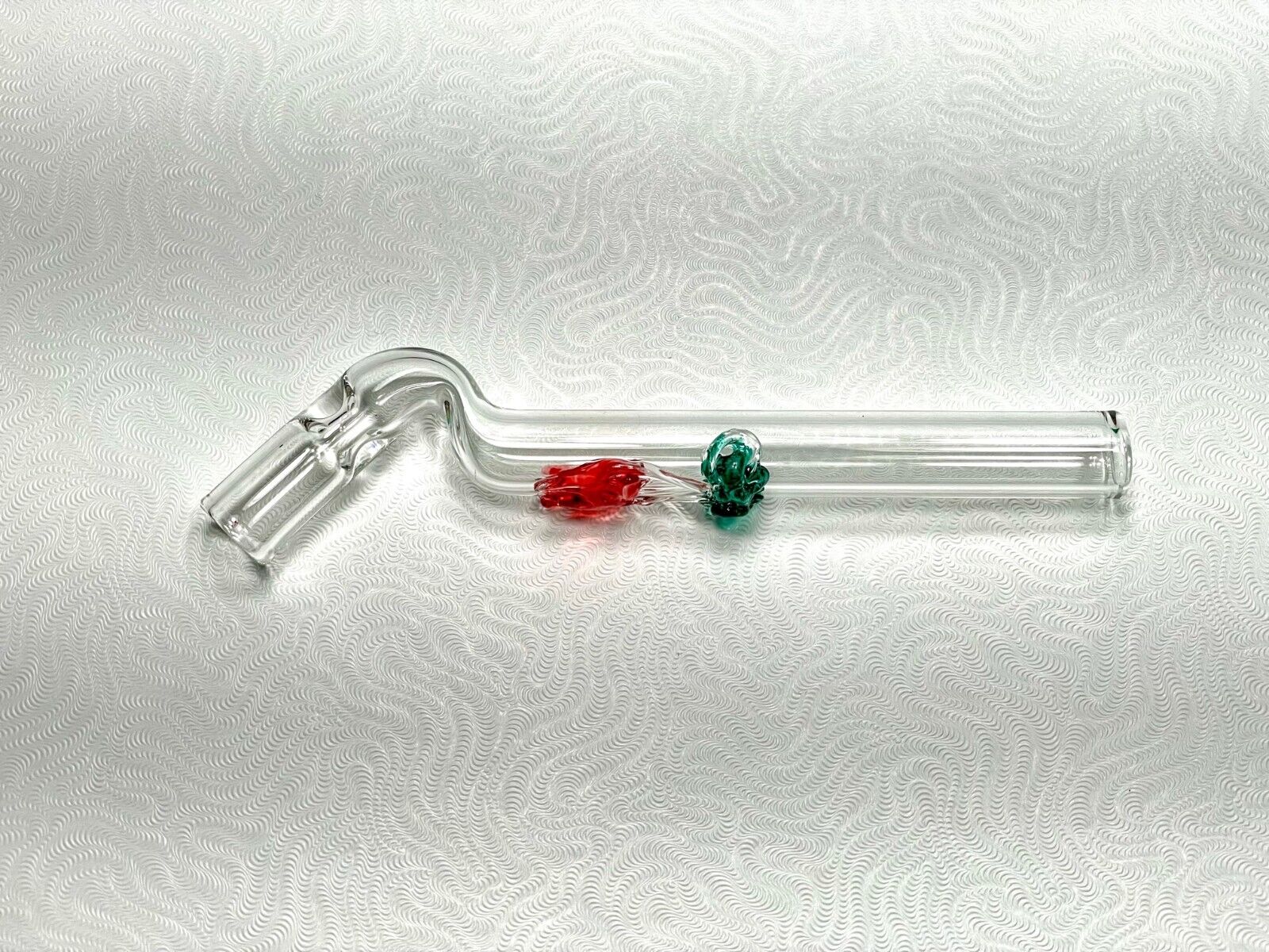 4.5 inch MUSHROOM Tobacco Premium Clear Glass Smoking Pipe Collectible Angle